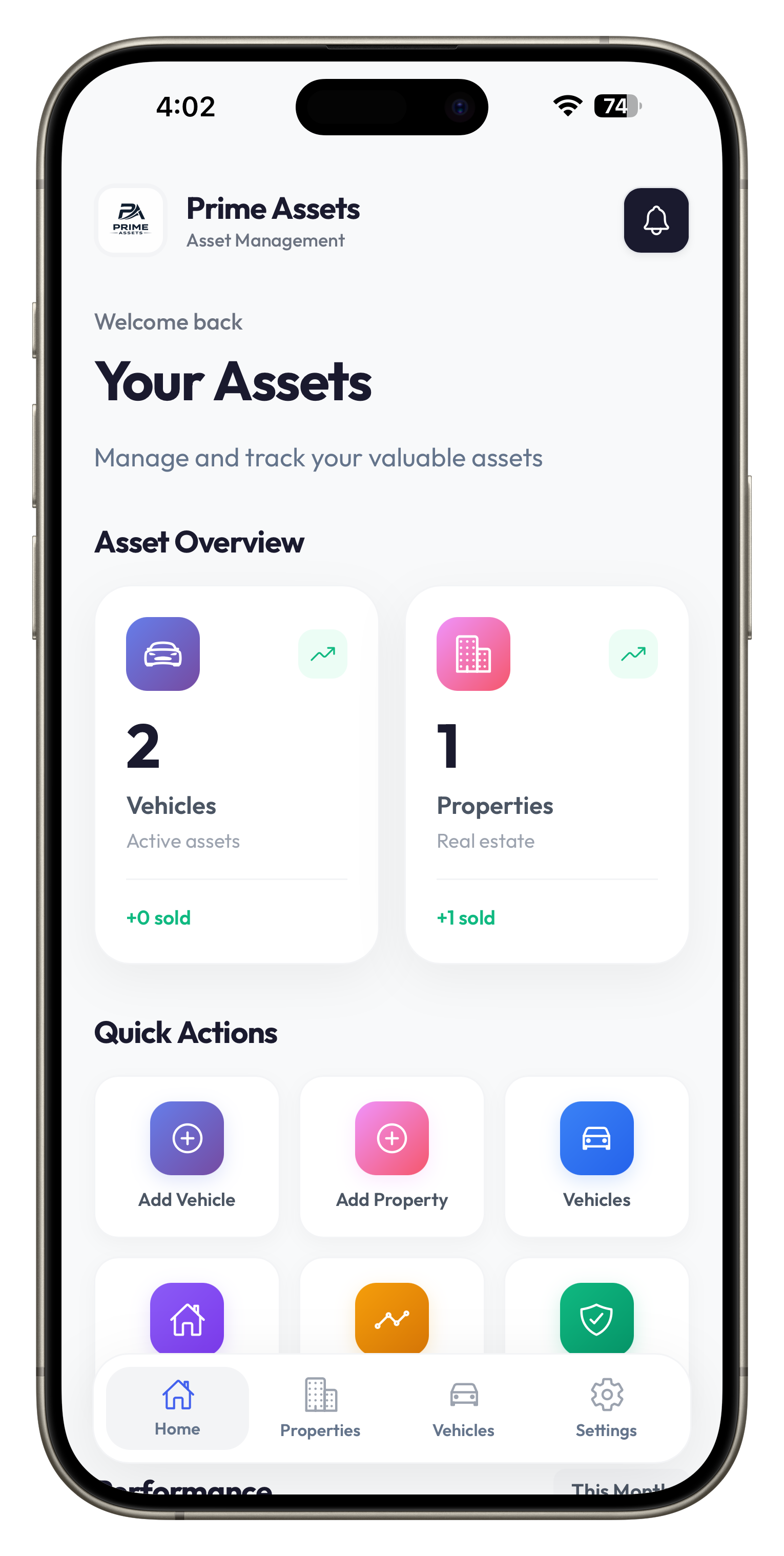 Prime Assets App